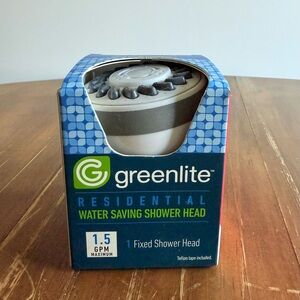Greenlite 1.5 GPM Water Saving Fixed Shower Head – 3 Settings Eco-Friendly New